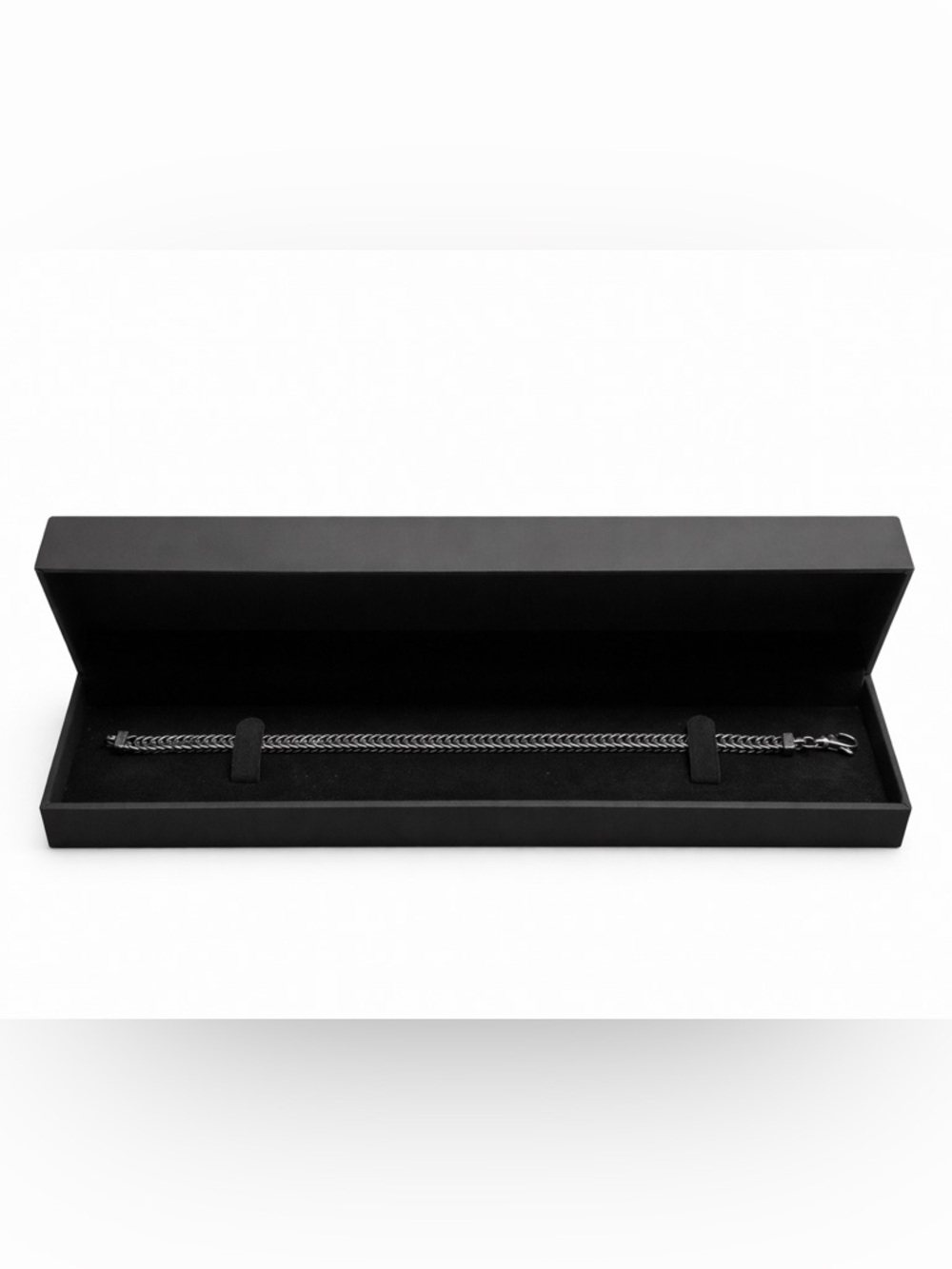 Vera Wang Men Chain Bracelet Black Rhodium Sterling Silver 8.25”